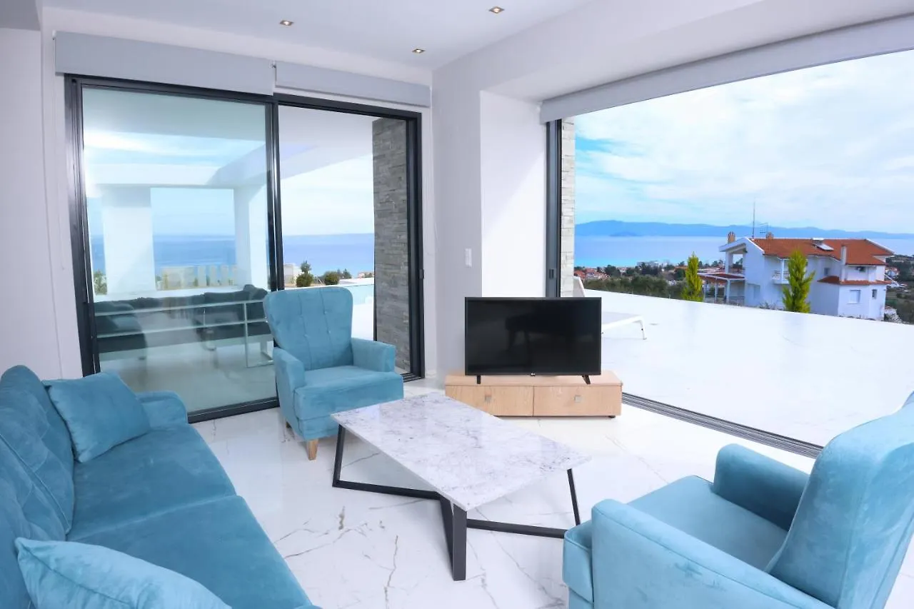Villas Les Blancs 2 - Private Pool, 5 Bdrms, Panoramic View Hanioti