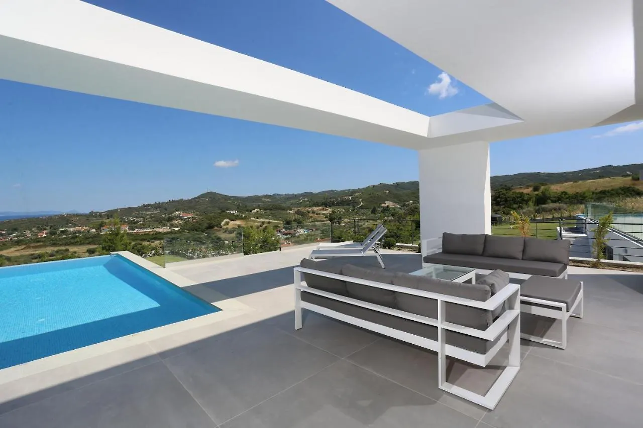 Villas Les Blancs 2 - Private Pool, 5 Bdrms, Panoramic View Hanioti